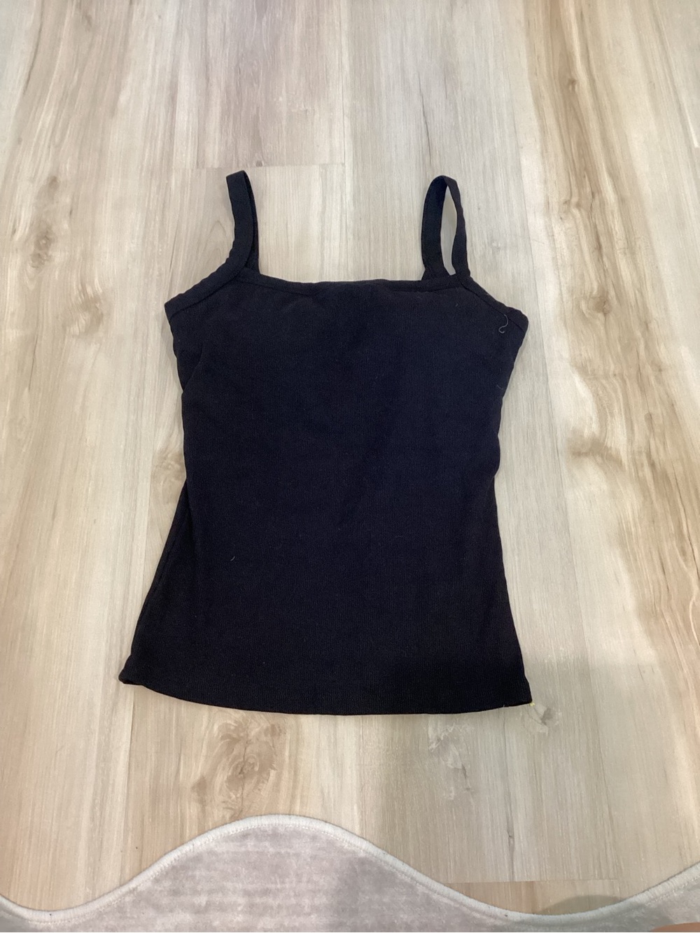 Black Women's Square Neck Tank Top